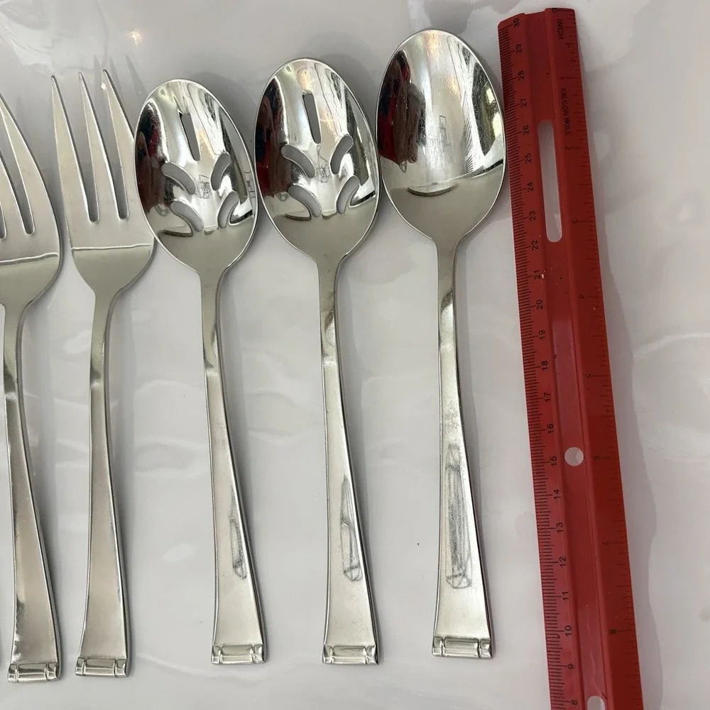 Reed & Barton Glossy 18/10 Stainless 7 pc HOSTESS SERVING Spoon Butter Spreader‎